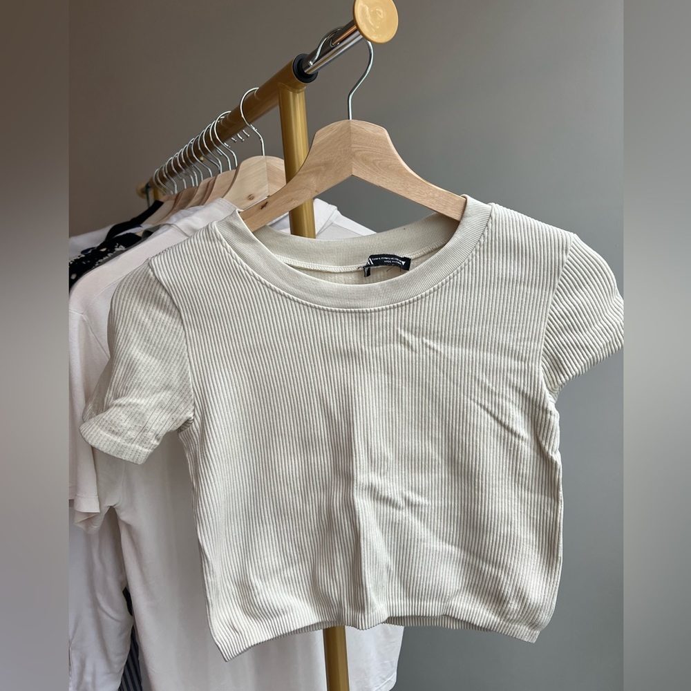 Cream Zara crop top